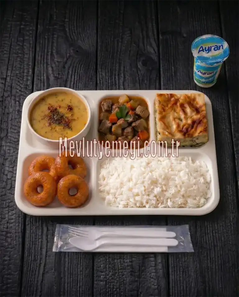 Etli Sulu Yemekli Mevlüt Pilavı Menü - Etli Sulu Yemekli Mevlüt Yemeği Menü