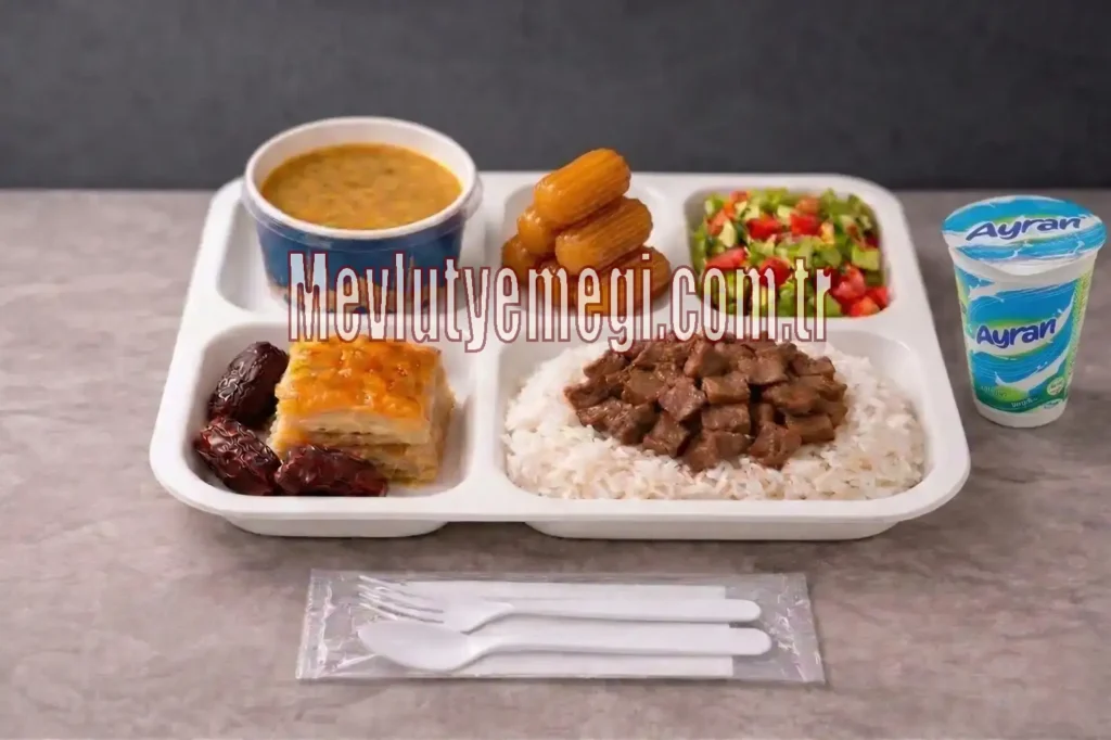 ramazan için mevlüt yemeği menüsü iftar dağıtımı hayır pilavı
